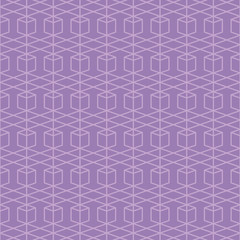 Sticker - Purple pattern cubes background vector design