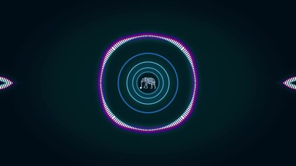 Poster - Music animation for backgrounds. Animation. Abstract sound track animation