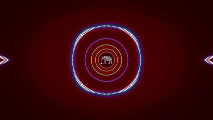Poster - Music animation for backgrounds. Animation. Abstract sound track animation