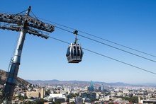 Tbilisi Cable Car. This Is A Popular Tourist Attraction In The City. 