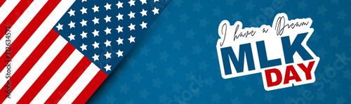 Fotografía Martin Luther King day banner or website header