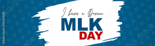 Fotografía Martin Luther King day banner or website header
