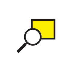 Canvas Print - Search magnifying glass icon logo design vector template