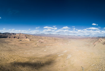 Wall Mural - aerial view of dry land in Qinghai, China