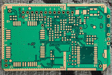 Canvas Print - Motherboard paths for electronic components.