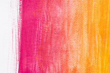 Canvas Print - art painting pink with orange colour on white background