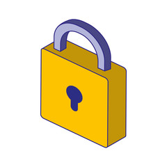 Poster - Isolated closed padlock icon vector design