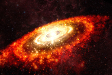 Wall Mural - Stars and galaxy space sky night background