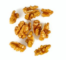 Sticker - walnuts isolated on white background