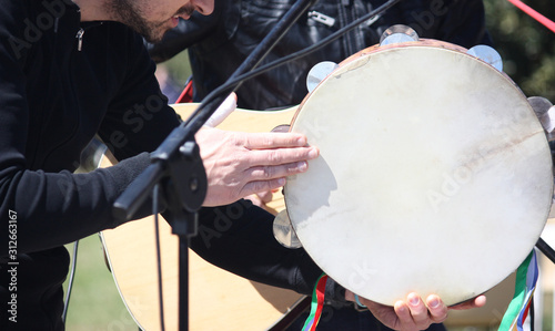 Cuadros en Lienzo pizzica tambourine - Salento, Italy
