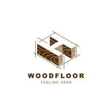 Wood Logo  With Letter H Shape Illustration Vector Design Template