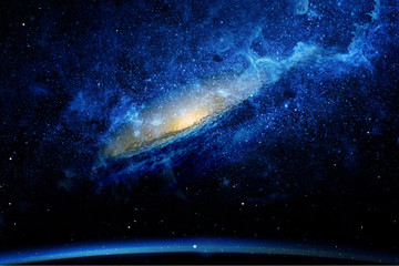 Wall Mural - Stars and galaxy space sky night background