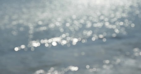 Wall Mural - blur of sea wave with sunlight sparkle