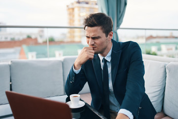 Poster - businessman talking on mobile phone