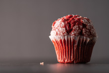 Red Velvet Muffin Cupcake Black Theme