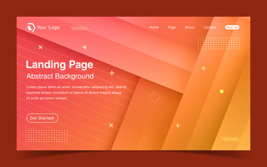 Wall Mural - Website Landing Page With Abstract Background