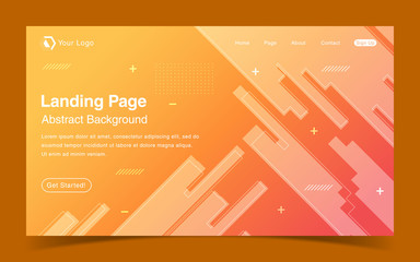 Wall Mural - Website Landing Page With Abstract Background