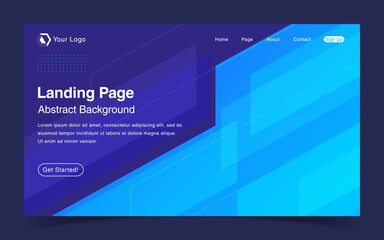 Website Landing Page With Abstract Background