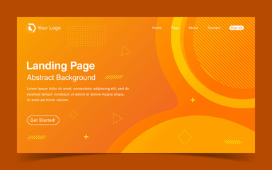 Wall Mural - Website Landing Page With Abstract Background