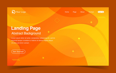 Wall Mural - Website Landing Page With Abstract Background