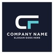Initial Letter CF Logo Template Design
