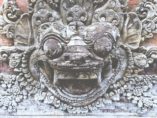 Close up of Balinese Demon Statue