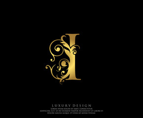 Wall Mural - Golden I Luxury Logo Icon, Classy Letter Logo Design.