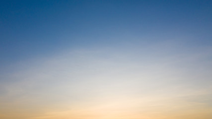 Wall Mural - Sunset in the winter sky orange gradient