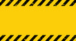 Black and yellow Caution tape. Blank Warning background. Vector illustration
