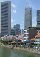 Wall Mural - Boat Quay in Singapore