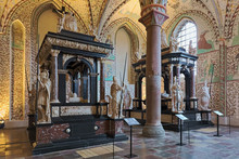Interior Of Chapel Of The Magi (or Christian I's Chapel) In Roskilde Cathedral, Denmark, With Sepulchral Monuments Of The Danish Kings Christian III (left) And Frederick II (right).