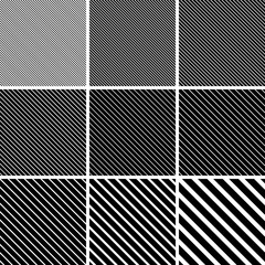 Poster - set diagonal stripe line patterns vector diagonal stripe line angle 45 degree background