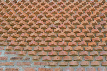 Red brick wall Texture Design. Empty red brick Background for Presentations and Web Design. A Lot of Space for Text Composition art image, website, magazine or graphic for design