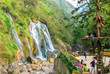 Tien Sa waterfall in Cat Cat Hmong village by Sapa, Vietnam 