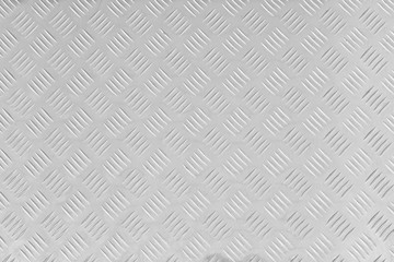 Poster - texture of stainless steel floor plate,metallic sheet with rough motifs. Pattern of stripped squares