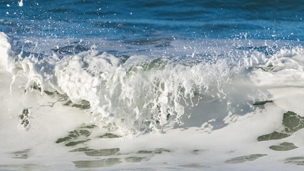 Wall Mural - sea foam when the wave breaks like lace