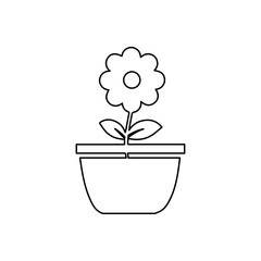 Wall Mural - Flower pot icon