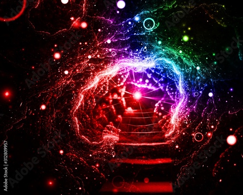 Dekoracja na wymiar  fantazyjne-schody-do-kosmicznego-tunelu