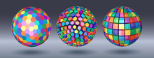 Abstract 3d Spheres Set