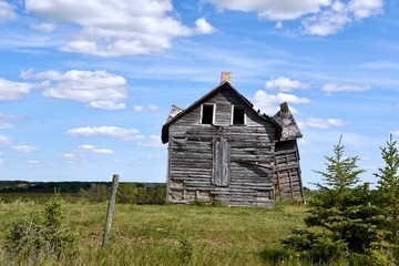 An old wooden farm house