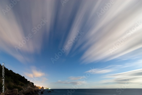 motion of clouds at long exposure Poster Mural XXL
