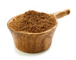 cinnamon in wooden cup