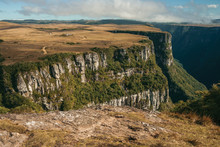 Fortaleza Canyon With Steep Cliffs And Plateau