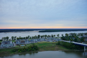 Wall Mural - Mississippi river front park at Memphis 