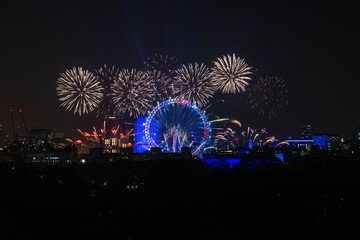 The London New Year fireworks celebrations   