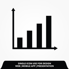 Poster - Chart icon, vector illustration. Flat design style. vector chart icon illustration isolated on white, chart icon Eps10. chart icons graphic design vector symbols.