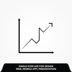 Poster - Line Graph Vector Icon design