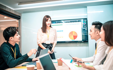 Wall Mural - Business people meeting in conference  room