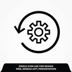Poster - Refresh setting flat line icon