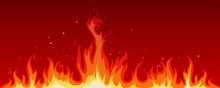 Vector Illustration Of A Hot Flame That Is Spreading. The Heat Of The Fire Blaze. Flame Background Illustration Graphic Resources.